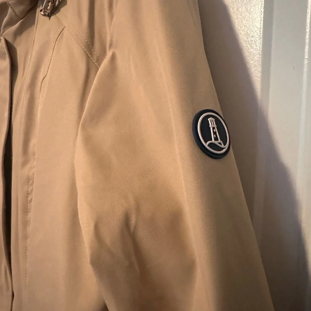2 in 1 Lands' End Women's Camel Hooded Trench Coat and Vest - Picture 2 of 8
